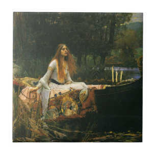 Lady Shalott On Boat por John William Waterhouse