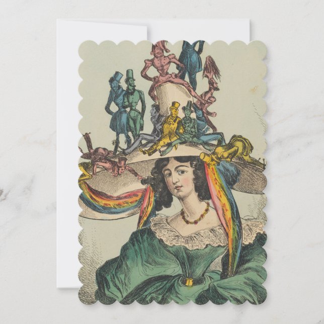 Lady - Tamanho de convite plano 12,7 cm x 17,8 cm (Frente)