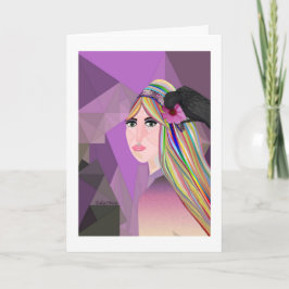 Lady tem o cartão Creative Design da Crow LeeMarie