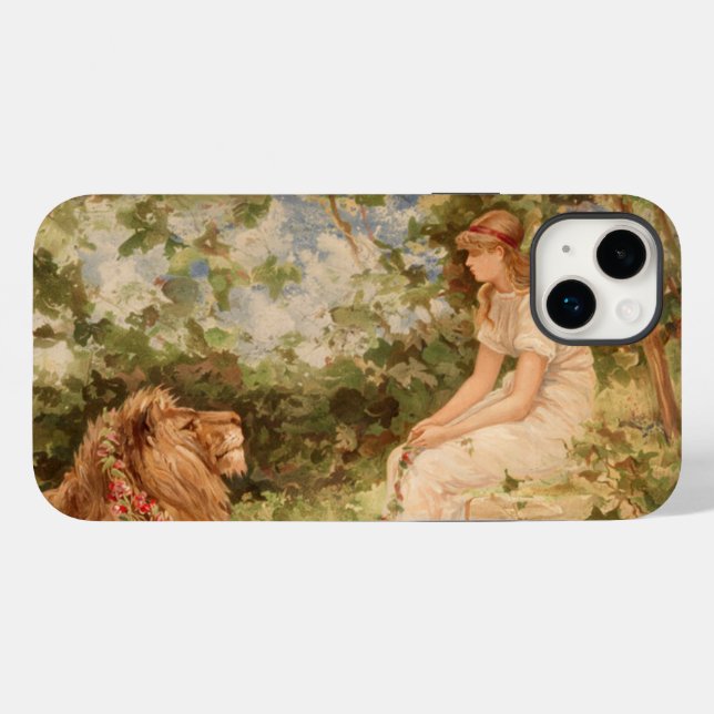 Lady With Lion iPhone / iPad case (Verso (horizontal))