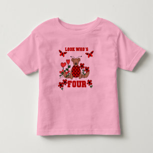 Ladybug Bear 4º Aniversário Camisetas e presentes