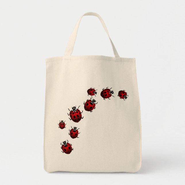 Ladybug Bolsas Cute Ladybug Ladybird Art Tote Bags (Frente)
