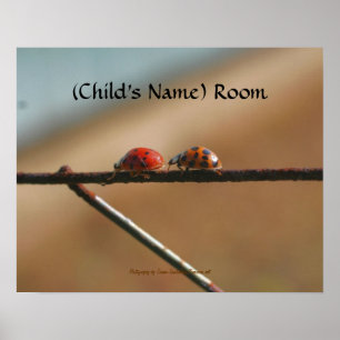 Ladybug Buddies Room Personalizado Wall Poster