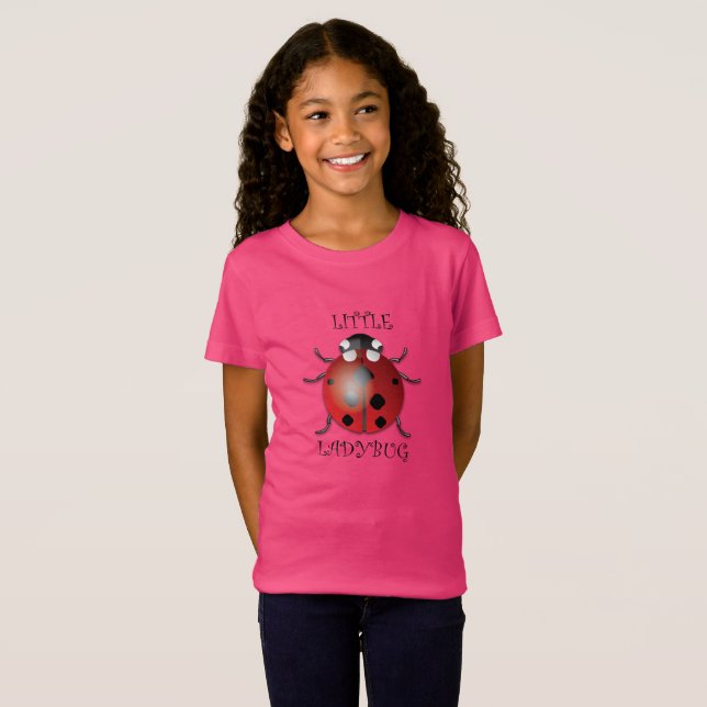 Ladybug - Camiseta de Nova Jersey para raparigas (Frente Completa)