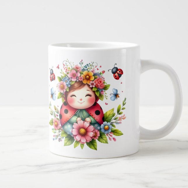Ladybug - Caneca de café muito grande (Direita)