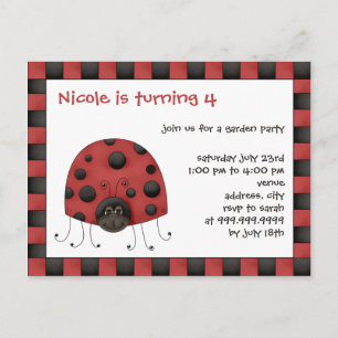 Ladybug ・ Convite de aniversário