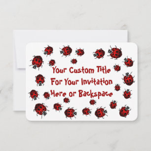 Ladybug Convites personalizados RSVP de Red Ladybu
