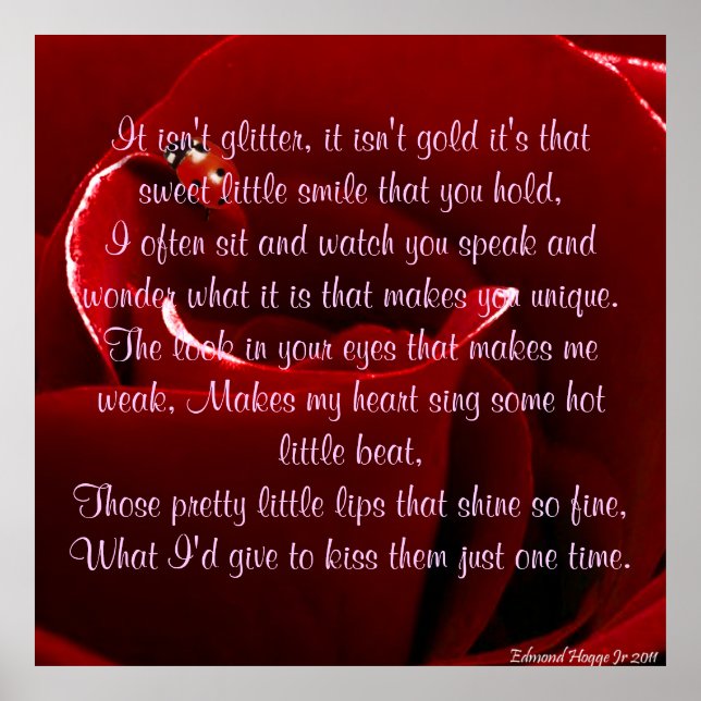 Ladybug e Rosa com Poem Poster (Frente)