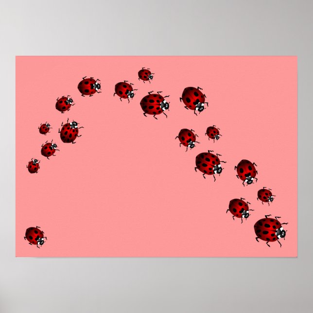 Ladybug Impressão Ladybird Art Grande Poster (Frente)