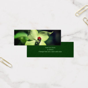 Ladybug No Dogwood Flower Nature Mini Bookmark