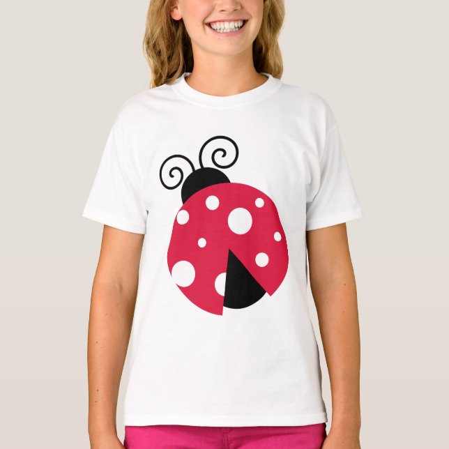 LADYBUG Senhoras Meninas T-Shirts Camisetas (Frente)