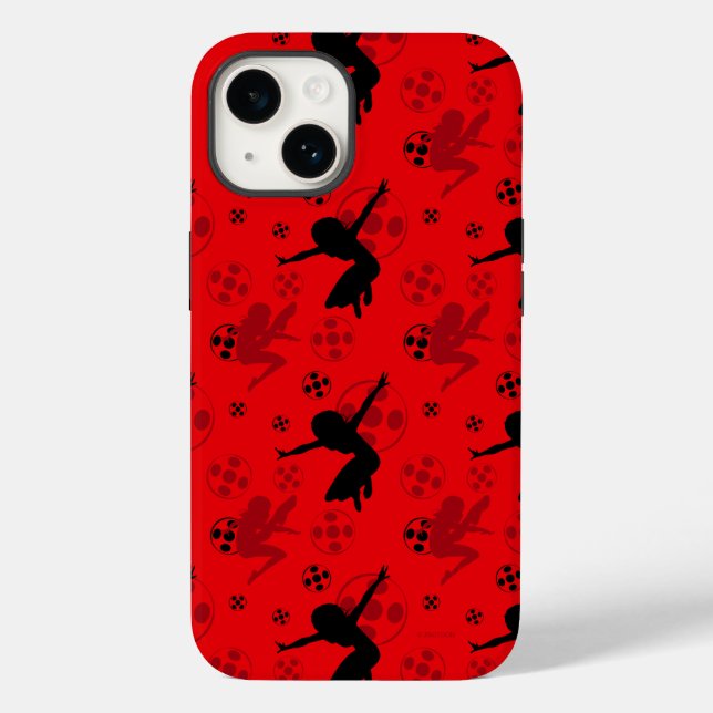 Ladybug Silhouette Red Pattern (Verso)