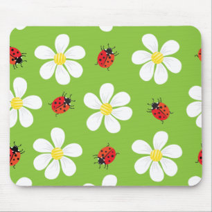 Ladybugs e Daisies Mousepad