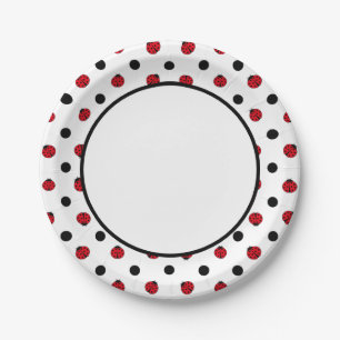 Ladybugs, pratos de papel retrorreflectores
