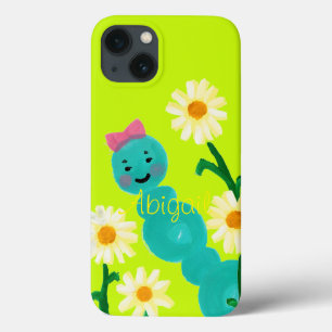 Lagarta-da-fruta e margaridas personalizadas