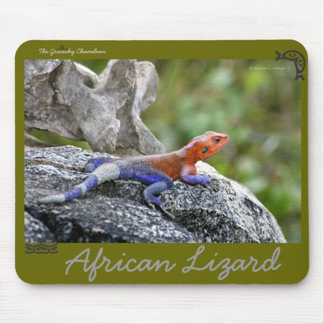 Lagarto africano Mousepad (Frente)