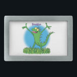 Lagarto animado animado com iguana verde engraçado<br><div class="desc">Iguana diz "Olá"! Este engraçado lagarto verde vai adicionar algum humor ao seu dia! Desenhado em estilo de desenho para diversão réptil!</div>