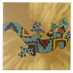 Lagarto geco pintado na parede, Tucson, Arizona,