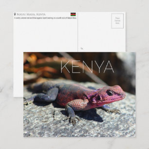 Lagarto no Masai Mara, Quênia Cartão Postal de Via