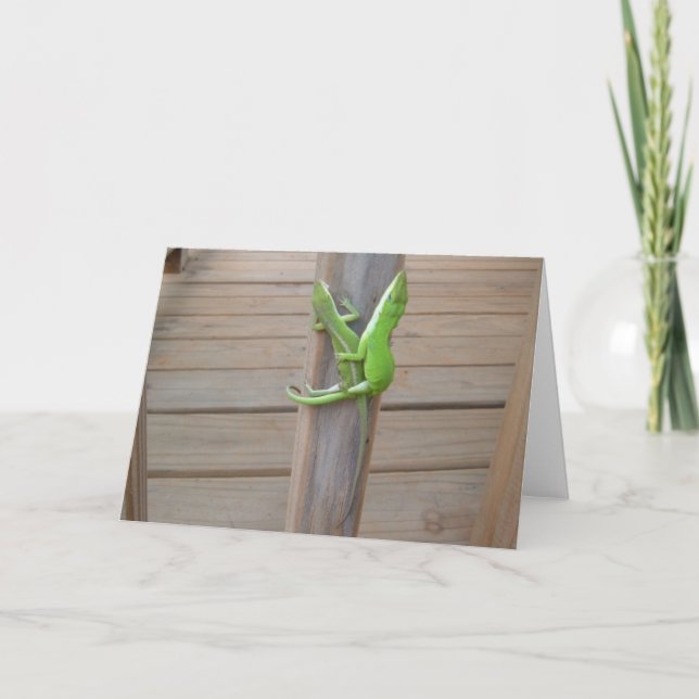 Lagartos apaixonados - Salve o cartão de data (Frente)