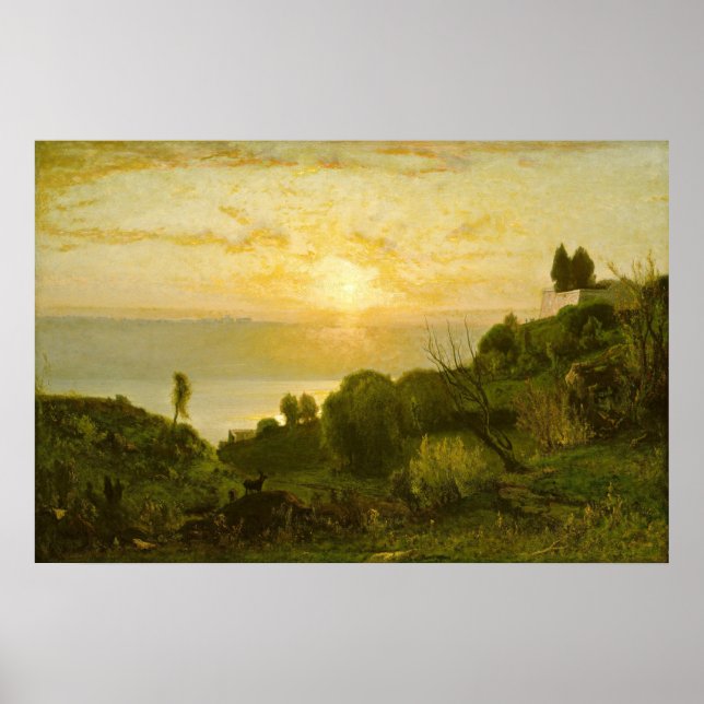 Lago Albano - George Inness Fine Art Poster (Frente)