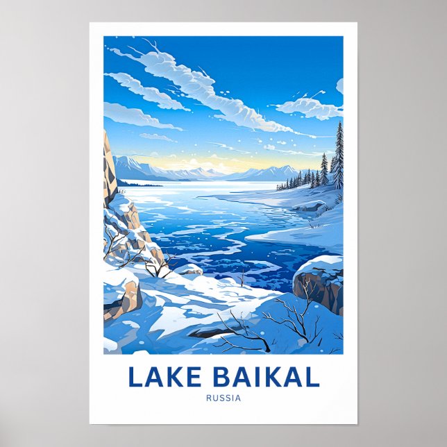 Lago Baikal Rússia Viagem Impressão (Frente)