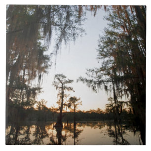 Lago Caddo ao nascer do sol
