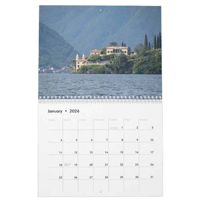 Lago Como, calendário 2013 de Italia (Jan 2026)