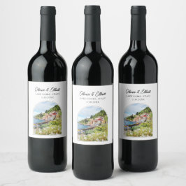 Lago Como Itália: Rótulo de Vinho Casado