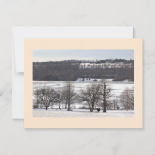 Lago congelado com cartão postal Landscape
