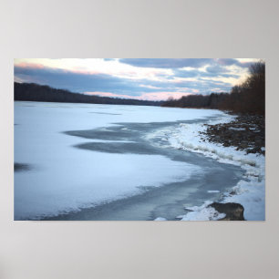 Lago congelado com Poster Rocks