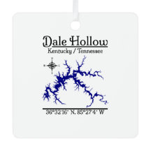 Lago Dale Hollow Kentucky Tennessee Metal Quadrado