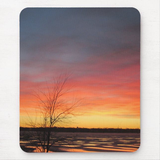 Lago de gelo Sunset Mousepad (Frente)
