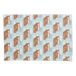 Lago de Montanha Azul Marrom de Cavalo Selvagem -