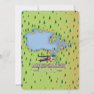Lago Der-Chantecoq, mapa do lago de france