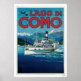 "Lago di Como" Vintage Poster de viagens italiano