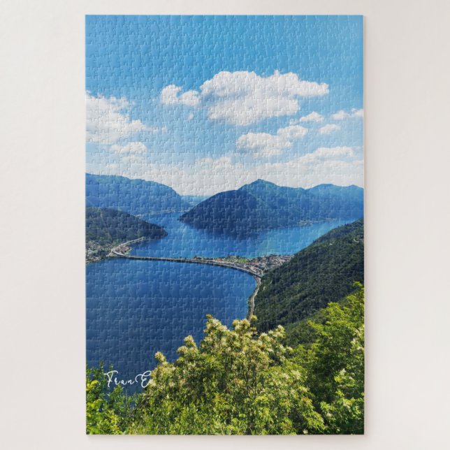 Lago di Lugano quebra-cabeça (Vertical)