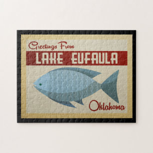 Lago Eufaula Jigsera Quebra-cabeça Oklahoma Fish V