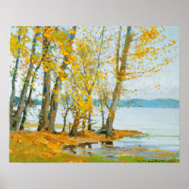 Lago Fine Art Erhai em Fall Poster
