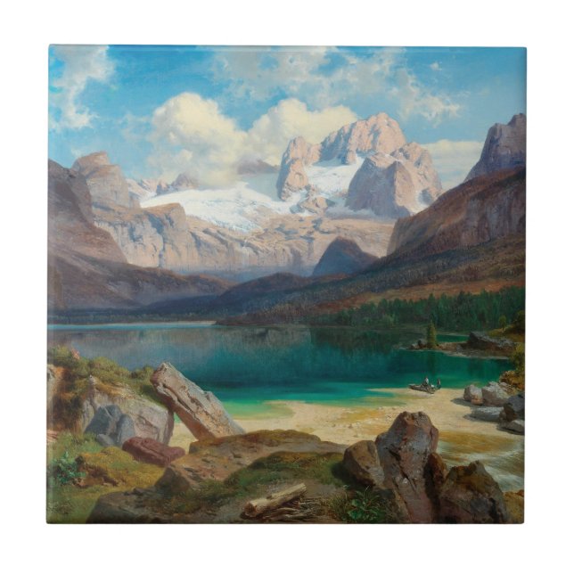 Lago Gosau Com Vista Do Dachstein Massif (Frente)