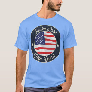 Lago Keuka - Camiseta T-Shirt Patriótica New York 