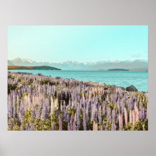 Lago Lupins Art Impressão