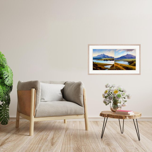 Lago Mangamahoe Diptych - Impressão de arte Canvas (Criador carregado)