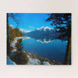 Lago McDonald Monte Vaught Montana. Quebra-cabeça