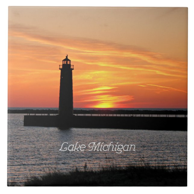 Lago Michigan Lighthouse (Frente)