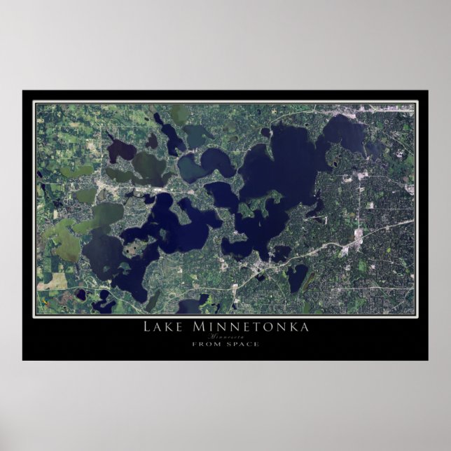 Lago Minnetonka Minnesota Satellite Poster (Frente)