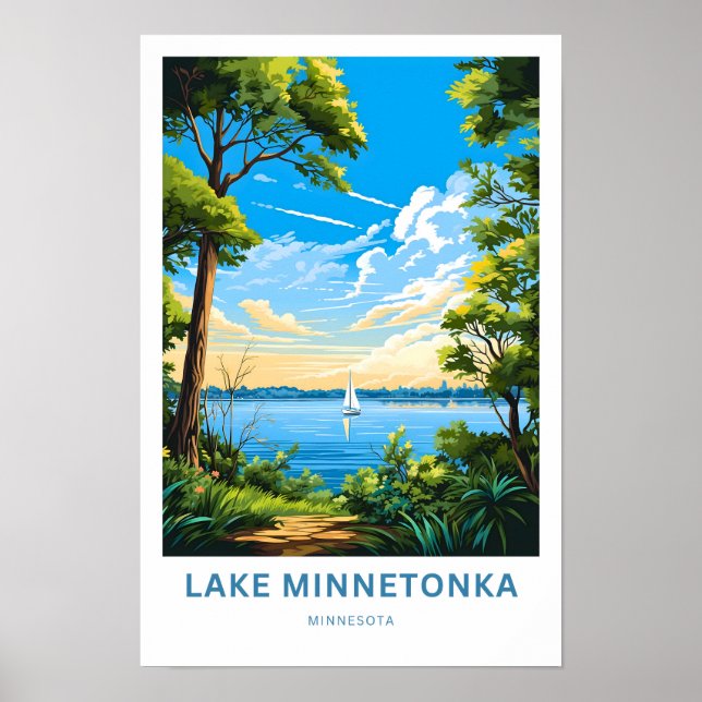 Lago Minnetonka Minnesota Viagem Impressão (Frente)