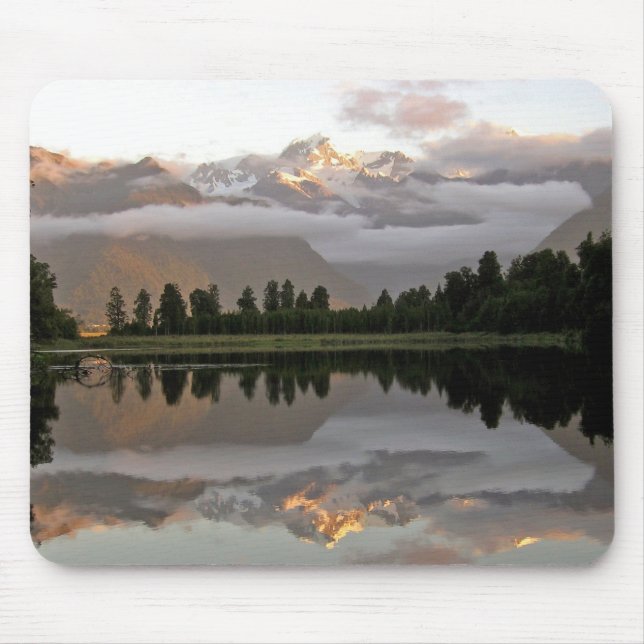 Lago mirror - lago Matheson Mousepad (Frente)