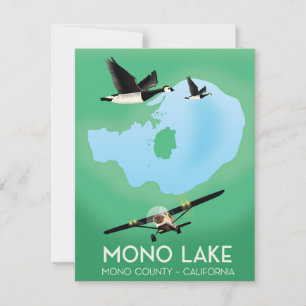 Lago Mono, Condado de Mono, poster de viagens da C