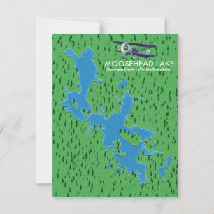 Lago Moosehead, mapa do condado de Piscataquis